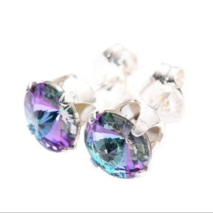 New in Box Sterling Silver Crystal Earrings